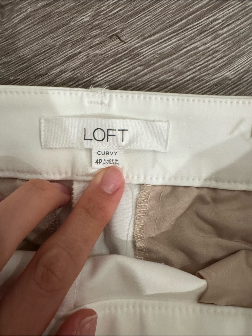 LOFT White Cropped Ankle Pants - Slim Pull-On Trousers - Picture 3 of 5